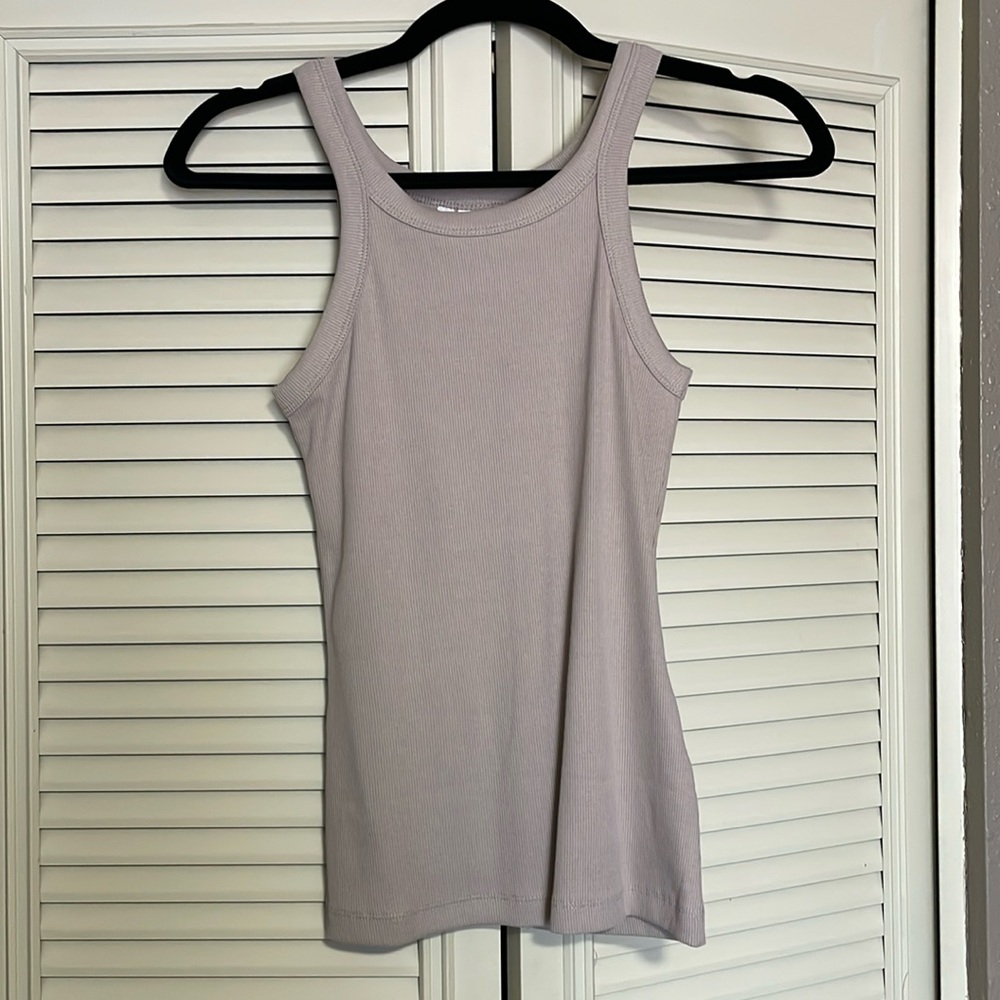 Beige ribbed tank H&M women’s small NWT
